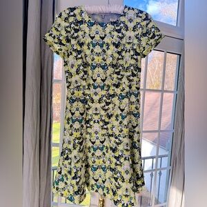 Floral Jcrew Short Sleeve Dress Beautiful Vibrant Color Size 6